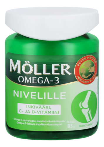 Möller nivelille omega-3 inkivääri C- ja D-vit 8x76 kaps